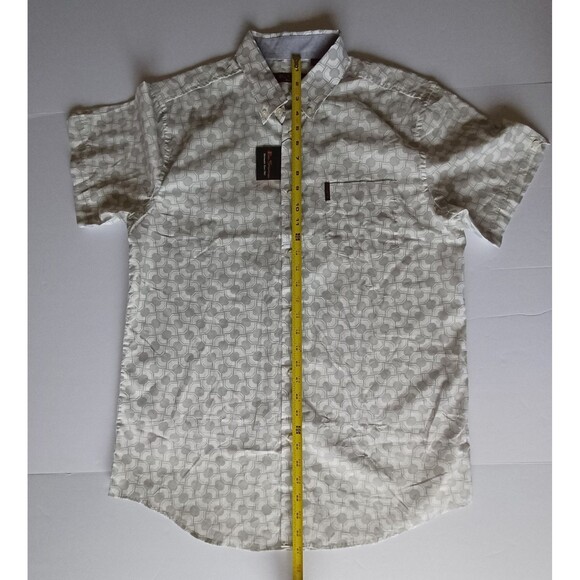 Ben Sherman Other - Ben Sherman Geometric Pattern Cotton Button-Up Short Sleeve Shirt Size L